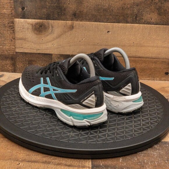 ASICS GT 2000-9 WOMENS ATHLETIC SHOES RUNNING WALKING GYM BLACK BLUE LOW SZ 7.5 - Picture 6 of 9